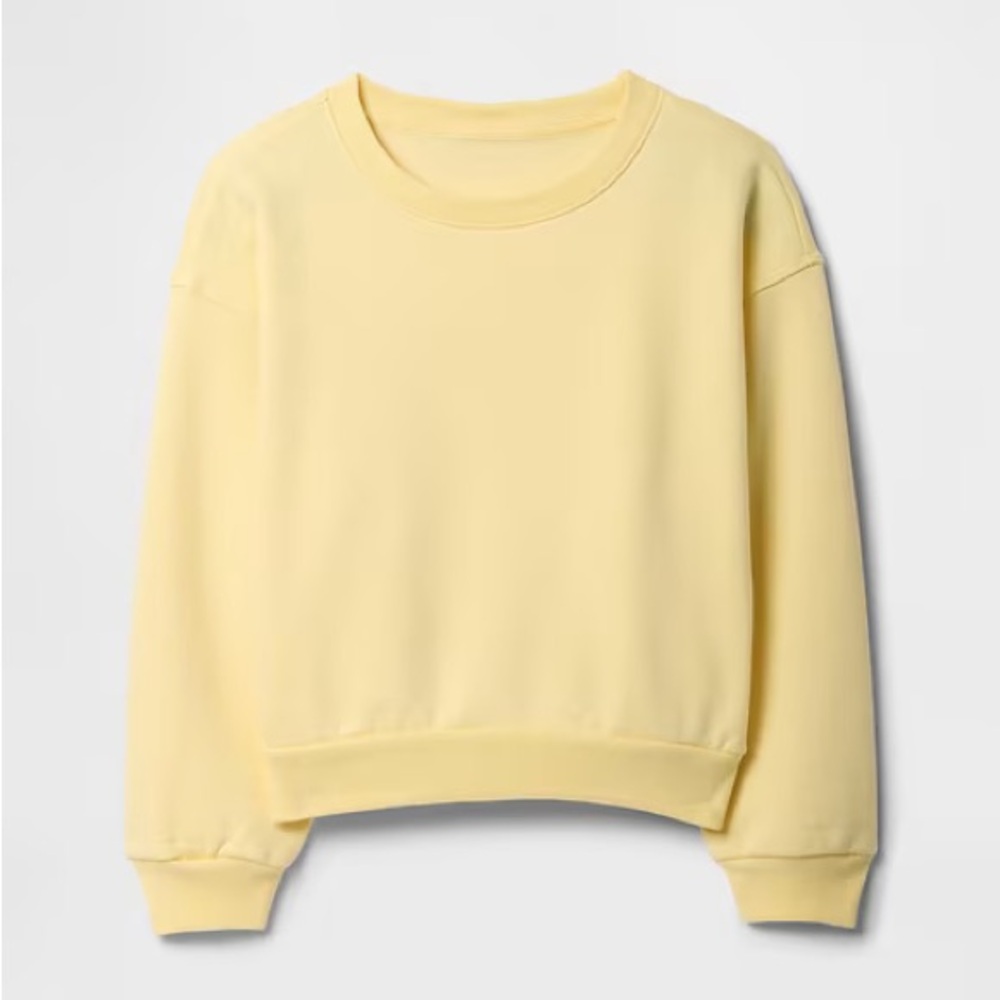 GAP | Kids Oversized Pullover Fleece Sweatshirt “Pale Banana” Yellow